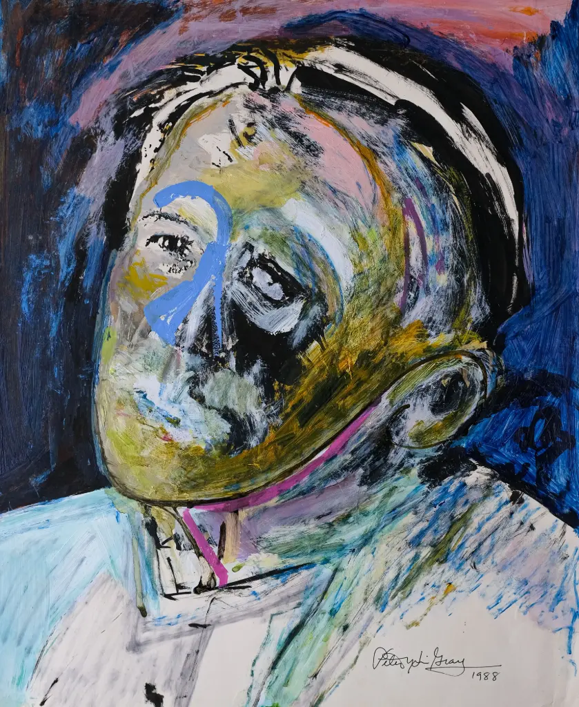 Peter Gray, Untitled, acrylic on paper. 30 x 35 cm.