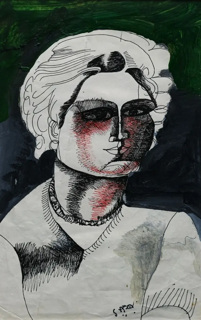 George Bahgory, Untitled, mixed media on paper. 30 x 40 cm.