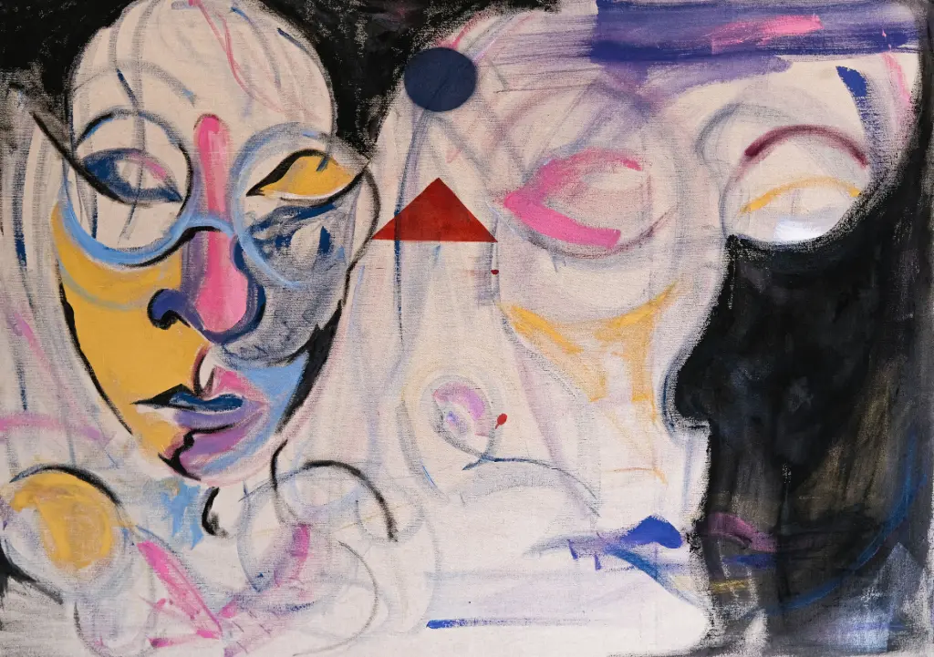 Noor Nematt, Untitled, acrylic on canvas, 100 × 140 cm