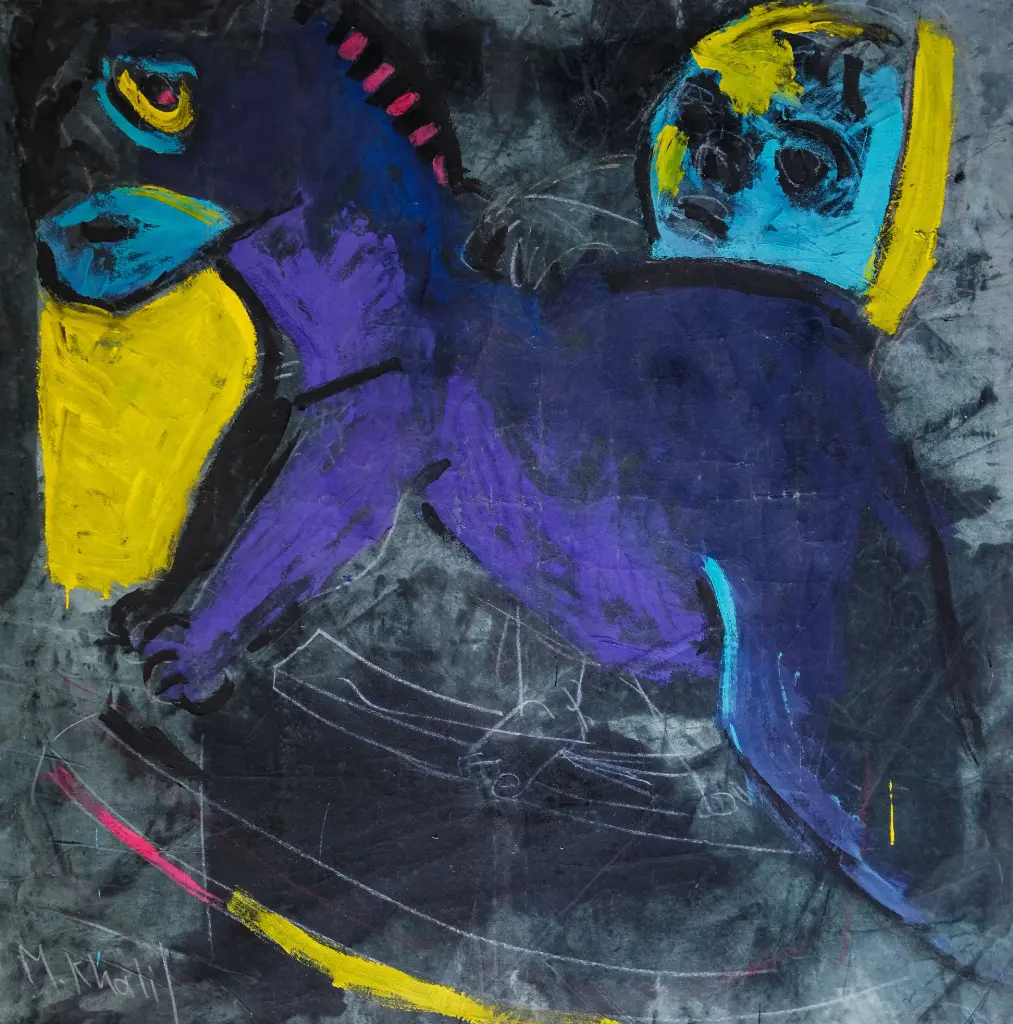 Muhammad Khalil: Acrylic on canvas.