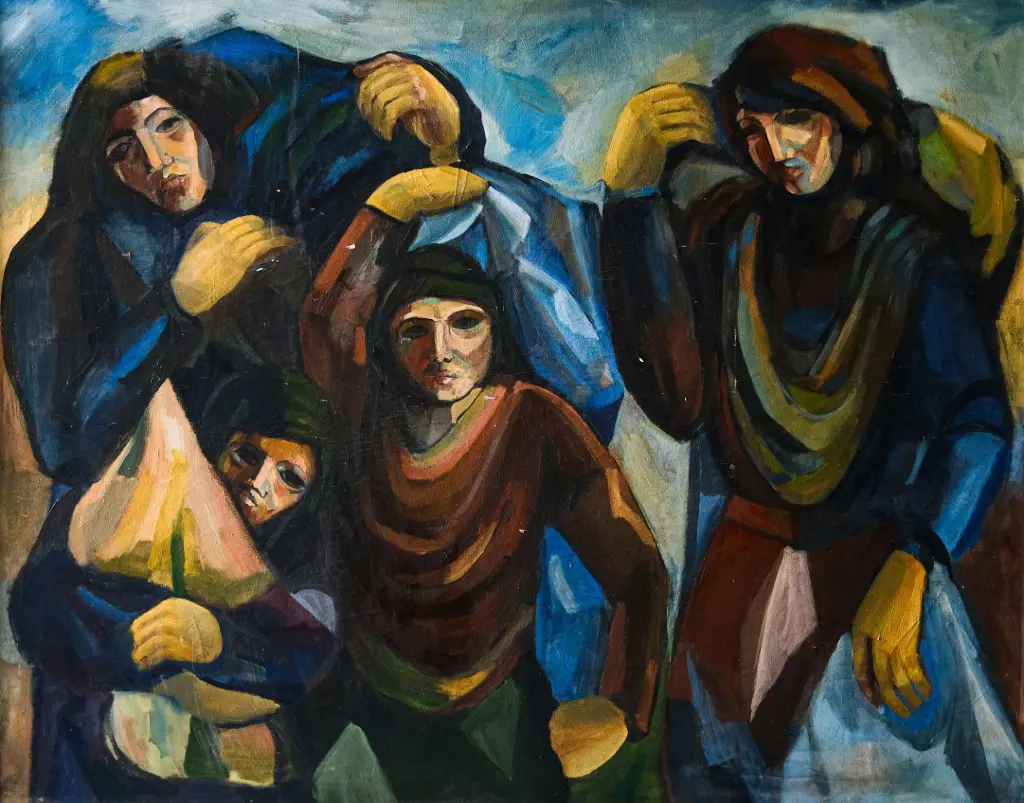 Salameh Nematt: Acrylic on canvas. 120 x 150 cm.