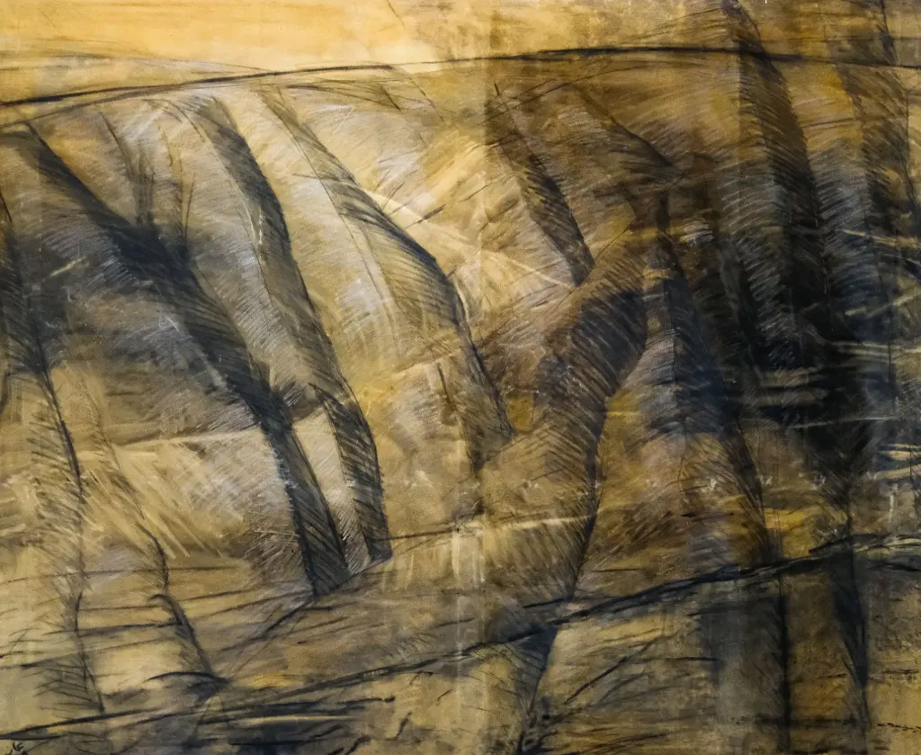 Ammar Khammash; Acrylic on canvas. 171 x 208 cm.