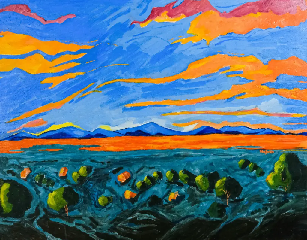 Hiba Sweiss: Acrylic on canvas. 110 x 140 cm.