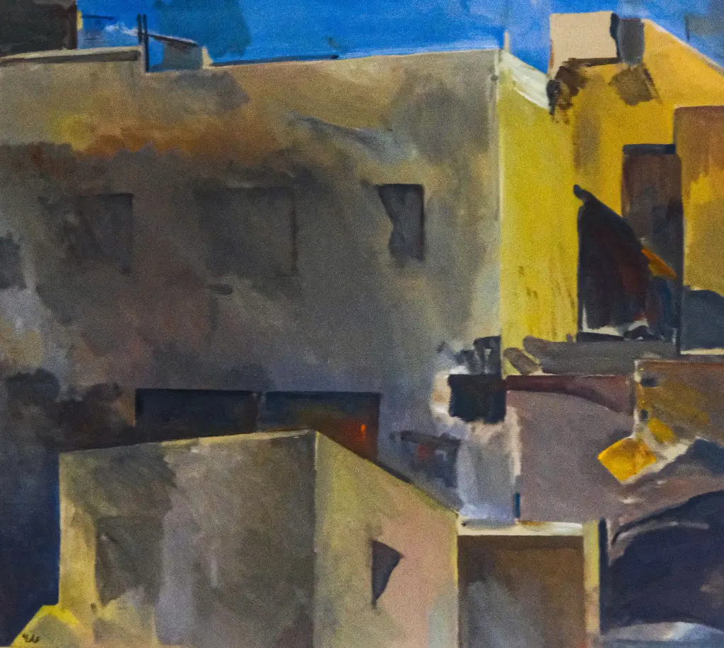 Ammar Khammash: Acrylic on paper. 56 x 66 cm.