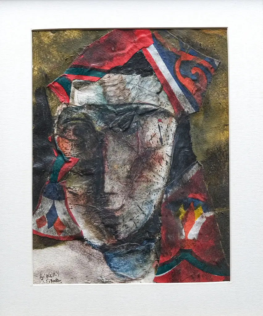 George Bahgory: Mixed media on wood 30X30cm
