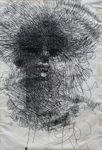 Farghali Abdel-Hafiz, ink on paper, 30 X 35 cm
