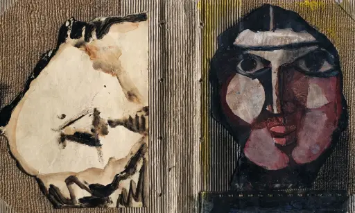 George Bahgory, acrylic on book hardcover, 30 X 50 cm