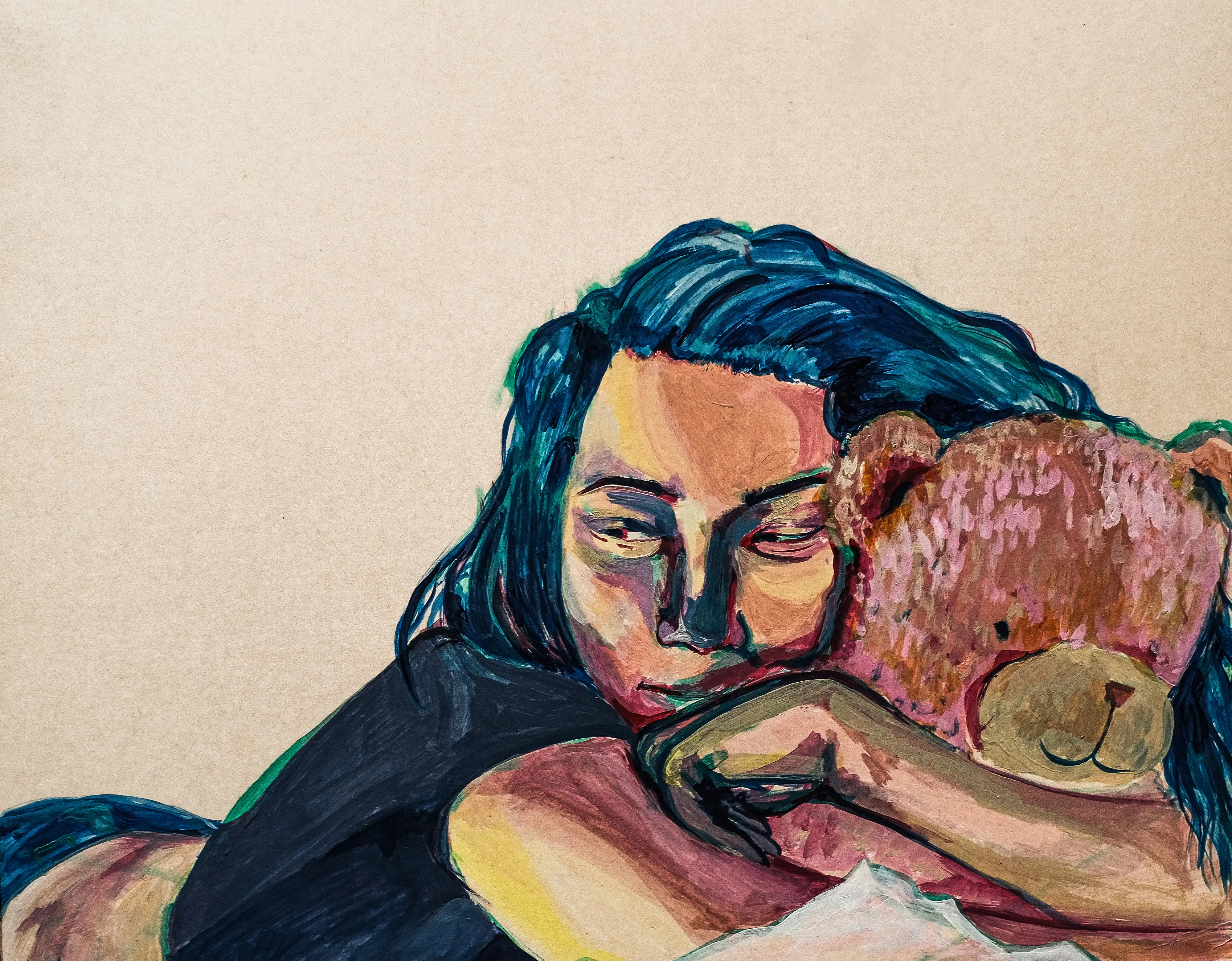 Noor Nematt, Untitled, acrylic on paper, 38 × 48 cm