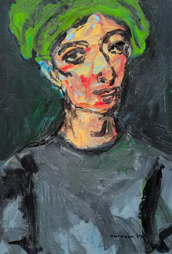 Hani Alqam, Untitled, acrylic on canvas, 32 × 45 cm