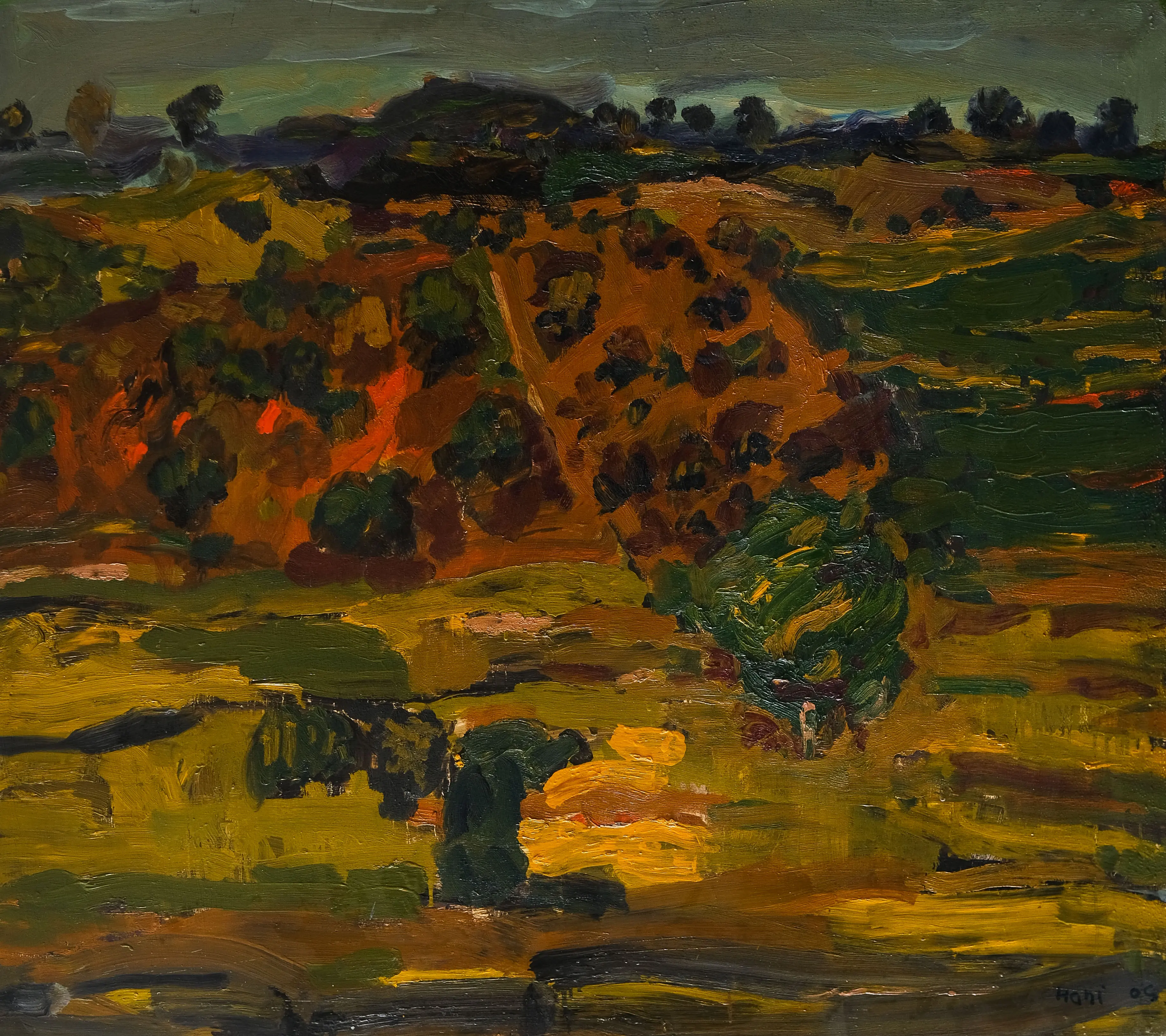 Hani Alqam: Acrylic on wood 120X120cm